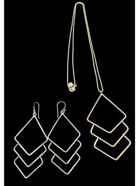 Retired Silpada Jewelry Set Geometric Sterling Silver Necklace Earrings